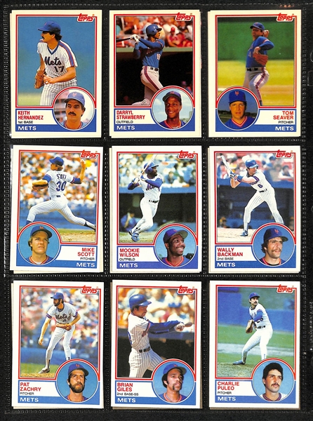  1983 Topps & Traded Set Cards & 1989 Upper Deck Baseball - Complete or Near Complete Sets - w. 1989 UD Ken Griffey Rookie